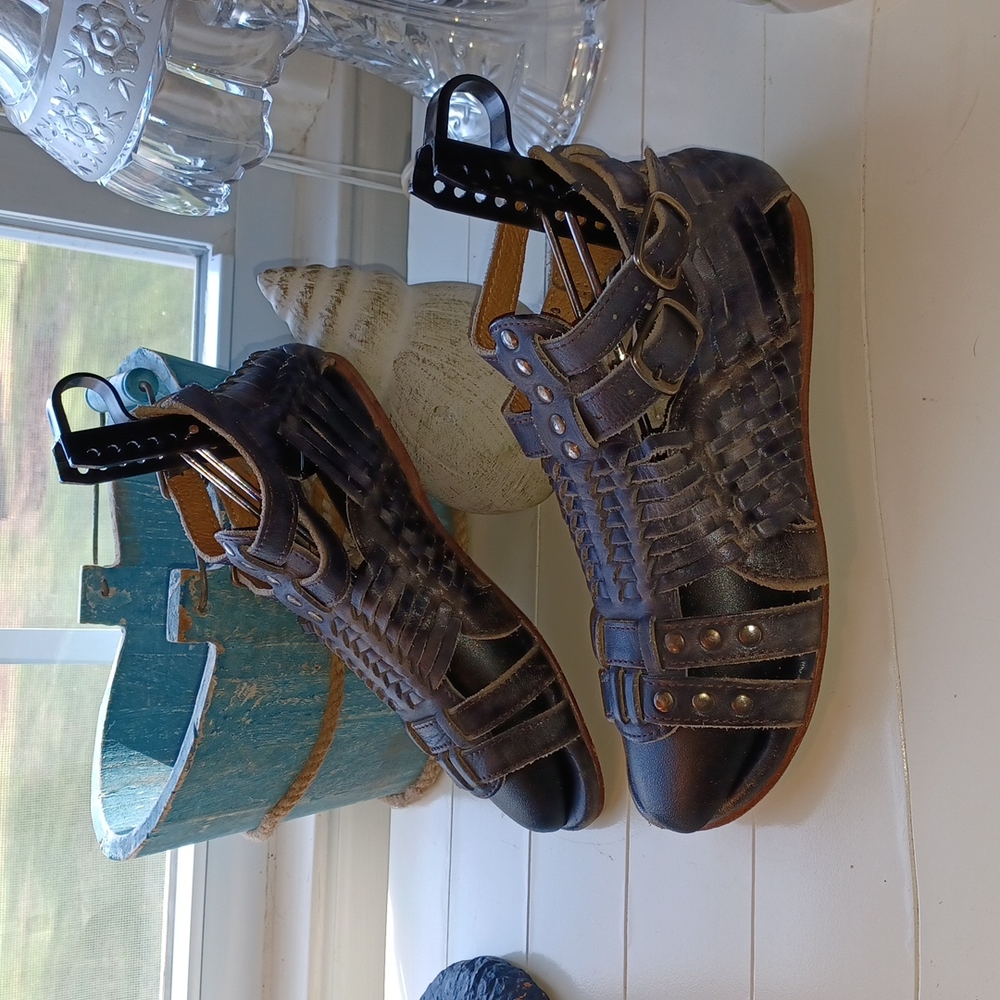 Bed Stu "Claire" Distressed Leather Sandals